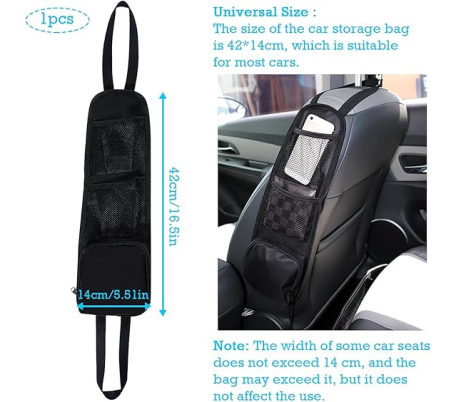 Sac de rangement latéral pour siège de voiture, multi-poches