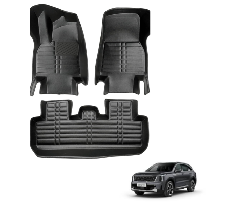 Tapis de Sol Voiture 5D Premium sur Mesure KIA SORENTO