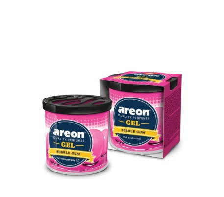 AREON Désodorisant pour voiture en gel - Parfum chewing-gum - Rose