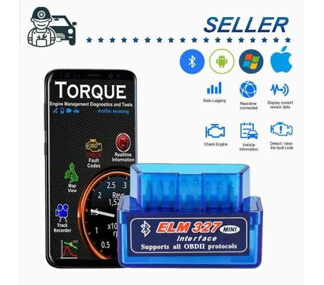 Elm327 Outil Diagnostic Scanner Android Windows Obd2 Bluetooth