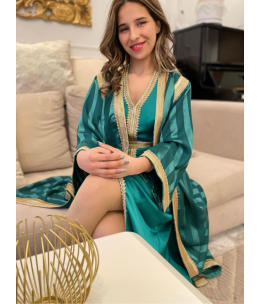 Coftan 2 Pièces en Satin Élégant - Prix Exceptionnel