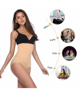Culotte amincissante taille haute pour femme – Beige