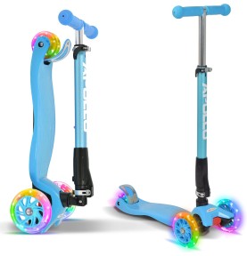Trottinette Kids Whiz LED pour Les Enfants à partir de 3 Ans – Pliable – Charge Jusqu’à 60 kg – avec Guidon anodisé réglable e