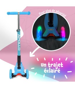 Trottinette Kids Whiz LED pour Les Enfants à partir de 3 Ans – Pliable – Charge Jusqu’à 60 kg – avec Guidon anodisé réglable e