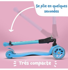 Trottinette Kids Whiz LED pour Les Enfants à partir de 3 Ans – Pliable – Charge Jusqu’à 60 kg – avec Guidon anodisé réglable e