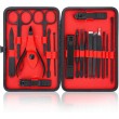 Kit Manucre Pedicure, 18pcs Ensemble de Coupe-Ongles Professionnel, Coupe-Cuticule en Acier Inoxydable, Kit de Manucure de Péd