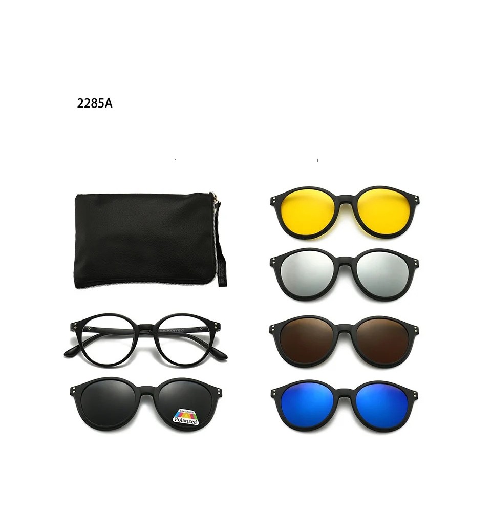 Lunettes 6 En 1 – Monture et 5 Appliques Polarisées Réf 2285A Lunettes 6 En 1 – Monture et 5 Appliques Polarisées Réf 2285A