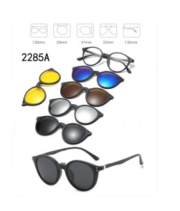 Lunettes 6 En 1 – Monture et 5 Appliques Polarisées Réf 2285A