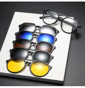 lunettes de soleil 6 en 1 pour hommes et femmes, monture à Double faisceau