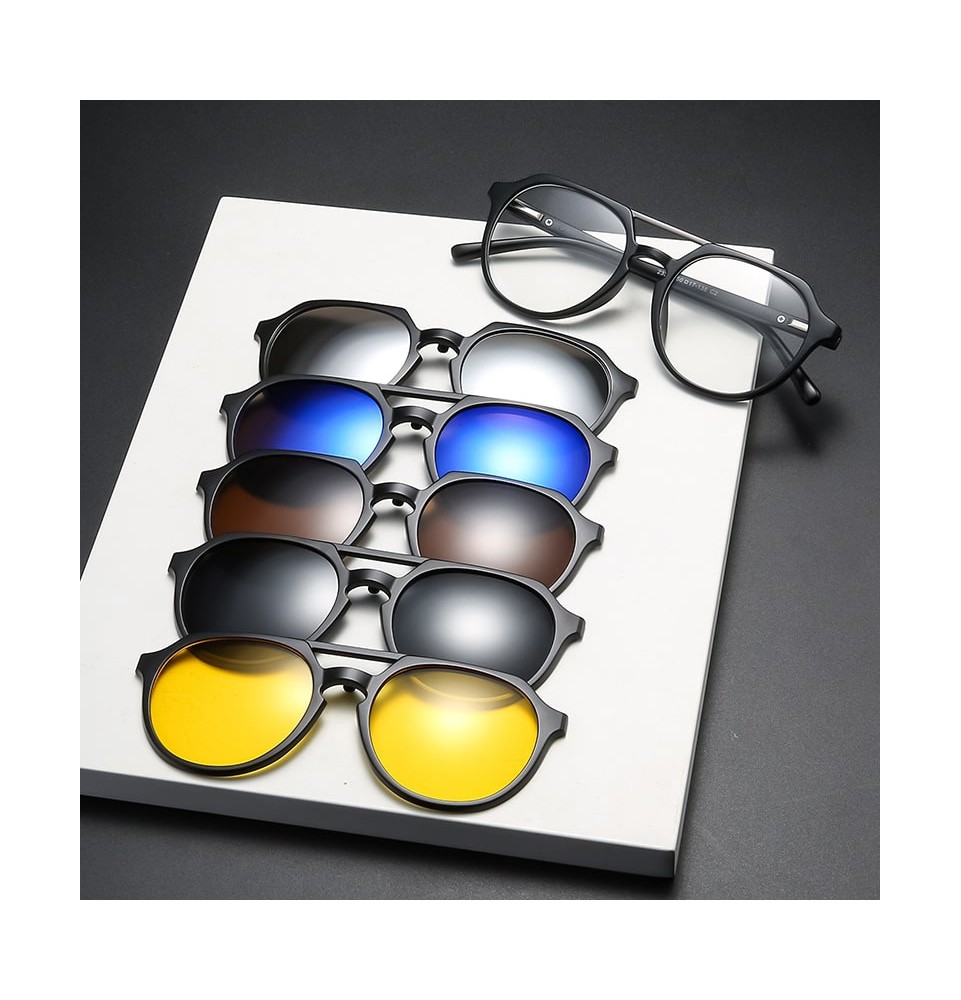 lunettes de soleil 6 en 1 pour hommes et femmes, monture à Double faisceau lunettes de soleil 6 en 1 pour hommes et femmes, monture à Double faisceau