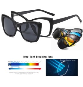 Lunettes de soleil magnétiques œil de chat Polarisée 6 en 1