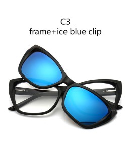Lunettes de soleil magnétiques œil de chat Polarisée 6 en 1