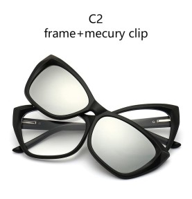 Lunettes de soleil magnétiques œil de chat Polarisée 6 en 1