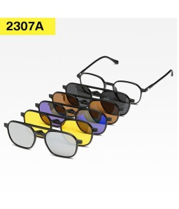 Monture de lunettes de soleil 6 en 1 pour hommes et femmes, Clip magnétique optique polarisé Réf 2307A