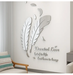 stickers plume argent