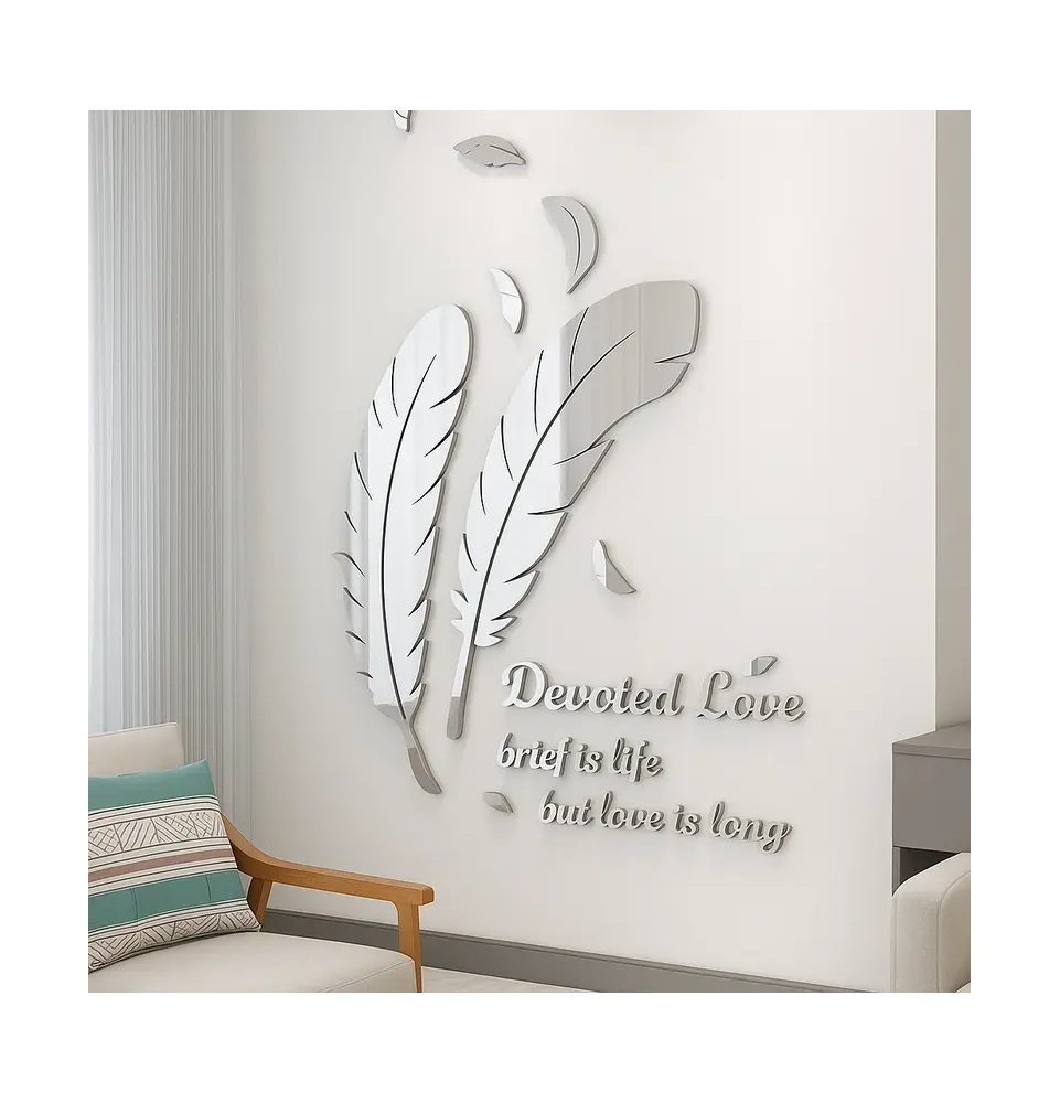 stickers plume argent