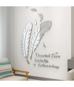 stickers plume argent