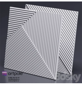 Pack 10 pièces Panel 3D effet bois