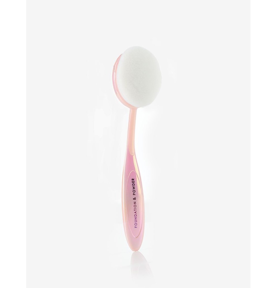 OVAL BRUSH BIG ROSE NACRE