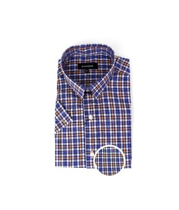 Chemise demi-manche homme bleu