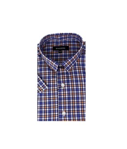 Chemise demi-manche homme bleu