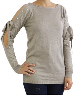 Pull femme Beige Foncé