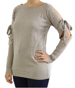 Pull femme Beige Foncé