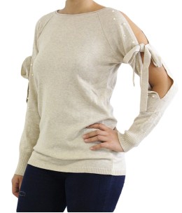 Pull femme Beige clair