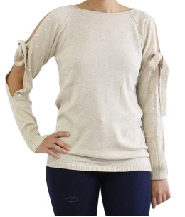 Pull femme Beige clair