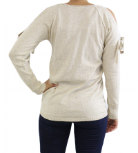 Pull femme Beige clair