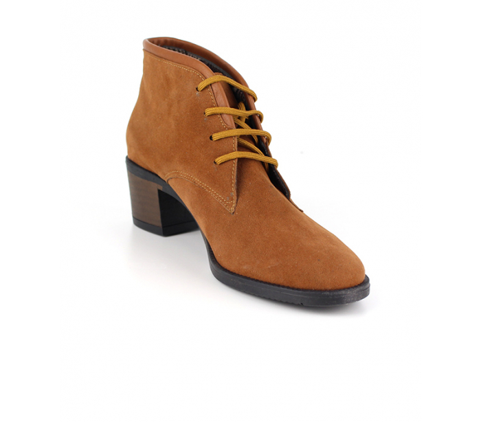 Bottine femme jaune camel - Vongo.tn