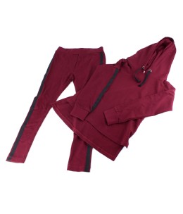 jogging pour fillette  Rouge Bordeaux