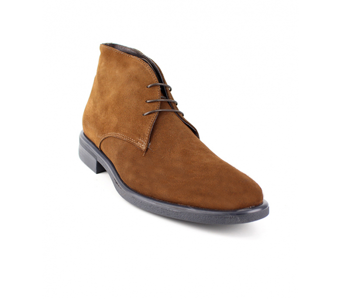 Bottine Homme Daim Marron Clair Vongotn