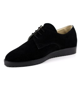 Derbies femme Daim Noir