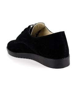 Derbies femme Daim Noir