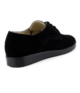 Derbies femme Daim Noir