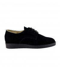 Derbies femme Daim Noir