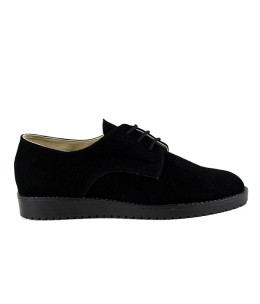 Derbies femme Daim Noir