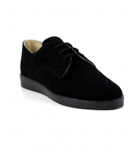 Derbies femme Daim Noir