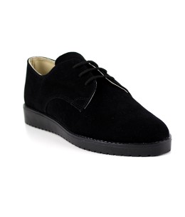 Derbies femme Daim Noir