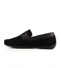 Mocassin homme Daim Noir