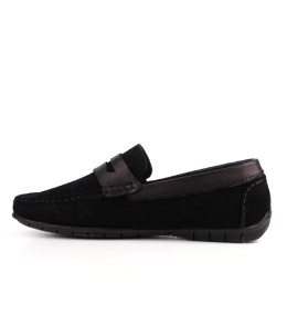 Mocassin homme Daim Noir