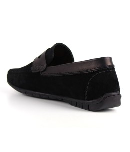 Mocassin homme Daim Noir