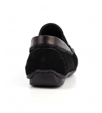 Mocassin homme Daim Noir