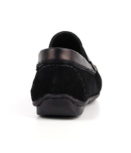 Mocassin homme Daim Noir