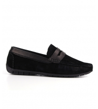 Mocassin homme Daim Noir