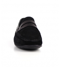 Mocassin homme Daim Noir