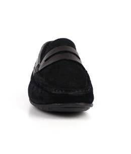 Mocassin homme Daim Noir