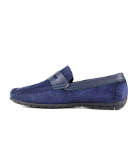 Mocassin homme Daim Bleu marine