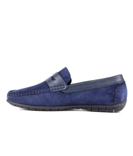 Mocassin homme Daim Bleu marine